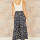 Yumi Navy Dash Print Culottes