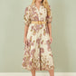 Yumi White Paisley Print Broderie Anglaise Cotton Midi Dress