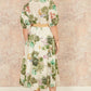 Yumi Green Cotton Broderie Anglaise Midi Shirt Dress