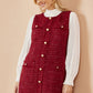 Yumi Burgundy Boucle Tunic Dress