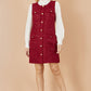 Yumi Burgundy Boucle Tunic Dress