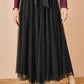 Yumi Black Sparkle Mesh Tulle Skirt With Satin Bow