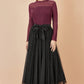 Yumi Black Sparkle Mesh Tulle Skirt With Satin Bow