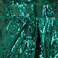 Yumi Green Sequin Midi Wrap Dress With Split Hemline And Long Sleeves