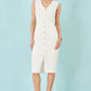 Yumi Ivory Cotton Scallop Crochet Knitted Dress