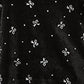 Yumi Black Sparkle Bow Print Velvet Top