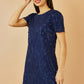 Yumi Navy Dripping Sequin Tunic Dress