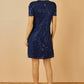 Yumi Navy Dripping Sequin Tunic Dress