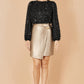 Yumi Black Hanging Sequin Long Sleeve Top