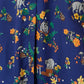 Yumi Recycled Navy Raccoon Print Shirt Midi Dress