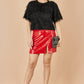 Yumi Black Lurex Fringe Relaxed Fit Top