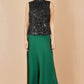 Yumi Black Sequin High Neck Top