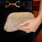 Yumi Gold Rhinestone Clutch Bag