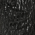 Yumi Black Hanging Sequin Fitted Midi Skirt