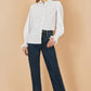 Yumi White Lace Trim Shirt