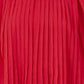 Yumi Red Pleated Long Sleeve Top With High Neck