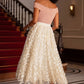 Yumi Ivory Mesh Floral Applique Midi Skirt