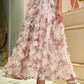 Yumi Ivory Floral Ruffle Mesh Midi Skirt