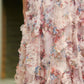 Yumi Ivory Floral Ruffle Mesh Midi Skirt