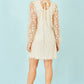 Yumi Ivory Long Sleeve Floral Applique Tunic
