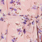 Yumi Pink Blossom Skater Midi Dress With Angel Sleeves