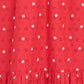 Yumi Red Broderie Anglaise Wrap Midi Dress With Flower Embroidery
