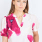 Yumi Pink Watercolour Viscose Floral Top
