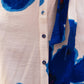 Yumi Blue Scattered Floral Shirt Dress