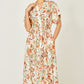 Yumi Ivory Viscose Relaxed Boho Print Maxi Shirt Dress
