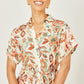 Yumi Ivory Viscose Relaxed Boho Print Maxi Shirt Dress