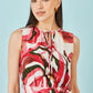Yumi Pink Viscose Swirl Print Midi Dress