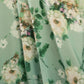 Yumi Mint Floral Tea Dress With Front Ties