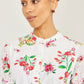 Yumi White Cotton Broderie Anglaise Floral Shirt