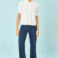 Yumi White Cotton Flower Applique Shirt