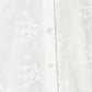 Yumi White Cotton Flower Applique Shirt