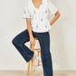 Yumi White Cotton Broderie Anglaise Embroidered Tie Top