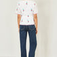 Yumi White Cotton Broderie Anglaise Embroidered Tie Top