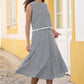 Yumi Black Gingham Cotton Midi Skirt