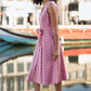 Yumi Red Broderie Anglaise Embroidered Sleeveless Shirt Dress