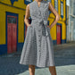 Yumi Black Broderie Anglaise Embroidered Sleeveless Shirt Dress