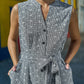 Yumi Black Broderie Anglaise Embroidered Sleeveless Shirt Dress