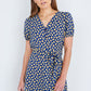 Yumi Navy Floral Midi Shirt Dress