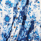 Yumi Blue Floral Viscose Midi Shirt Dress With Matching Belt