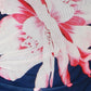 Yumi Navy Floral Placement Floral Long Sleeve Mesh Maxi Dress