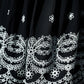 Yumi Black Embroidered Midi Skirt
