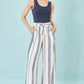 Yumi White Linen Mix Cropped Trousers With Tie Belt