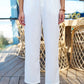 Yumi White Wide Leg Trousers