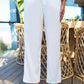 Yumi White Wide Leg Trousers