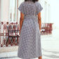 Yumi Black Gingham Relaxed Shirt Dress With Matching Belt
