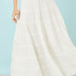 Yumi White Double Cotton Tiered Boho Maxi Skirt